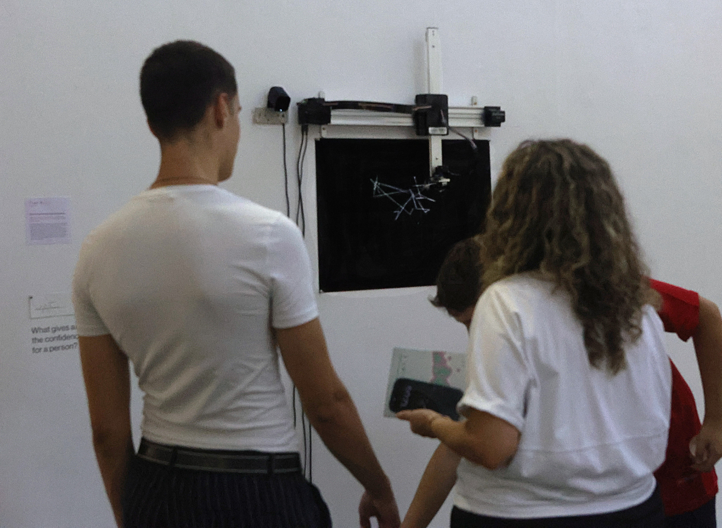 Audience viewing the installation